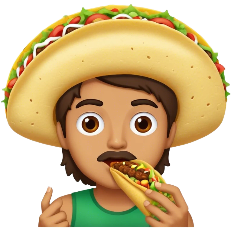 Mexican with taco emoji