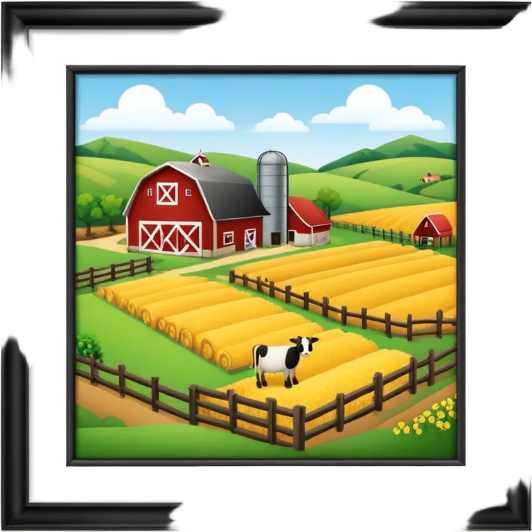 Czarny na farmie emoji
