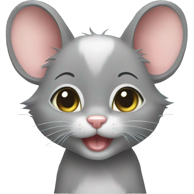 mouse ang grey kitten emoji