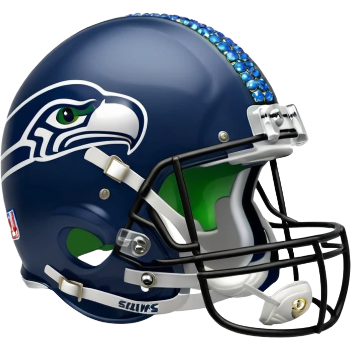 NFL Seahawks helmut with bling emoji