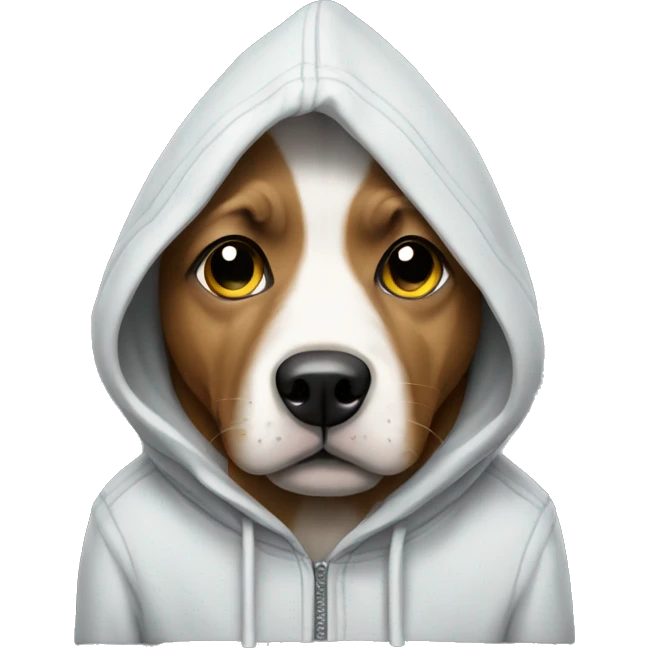 Dog wearing a hoodie emoji