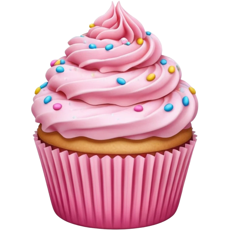 Cupcake with pink icing emoji