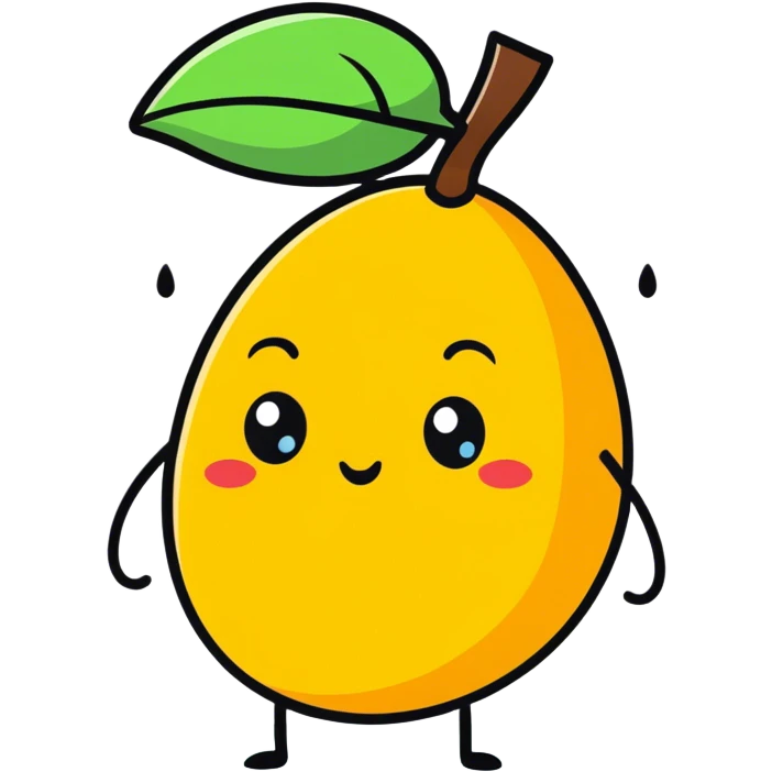 a crying mango emoji