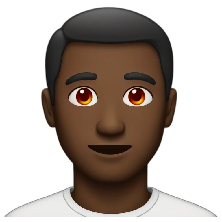 man with red eyes emoji