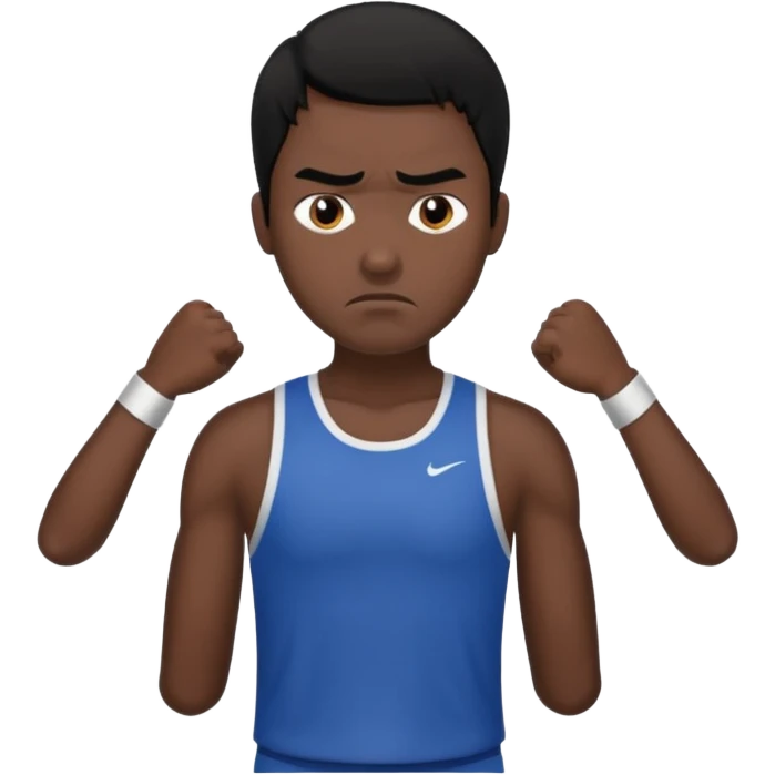 mach mir einen fitness typen der männlichist  mit schwarzen haaren der unglücklich ist emoji