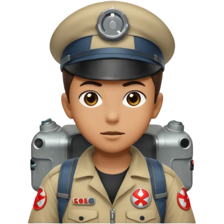Create me a Ghost Buster in Solo leveling anime style emoji