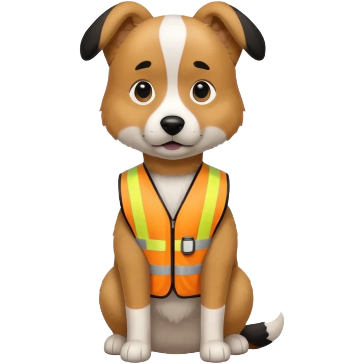 dog, Waste Management, safety vest emoji