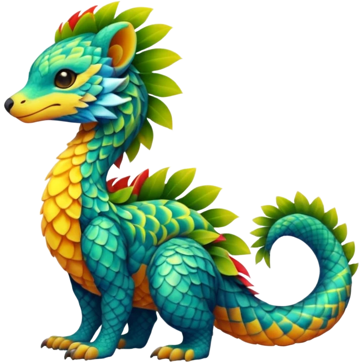 Tropical Exotic Fakémon-fantasy-creature, full body emoji