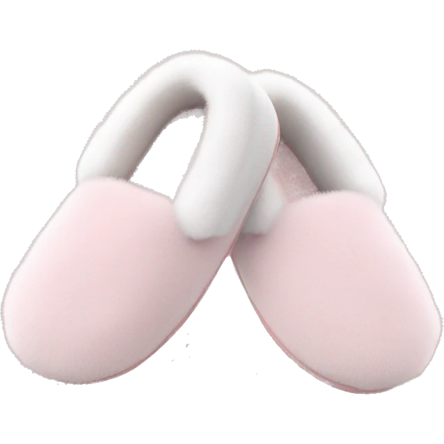 baby pink slippers with white fur  emoji