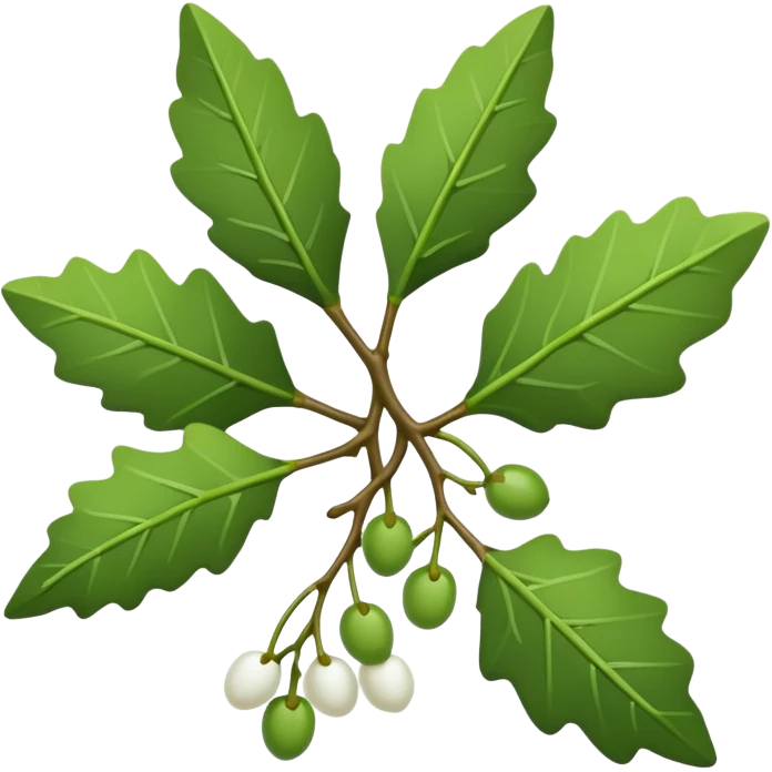 The type of mistletoe you kiss under emoji