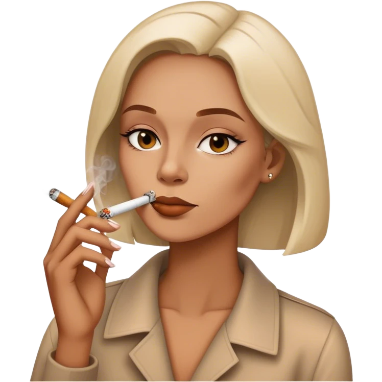 A women smoke  emoji