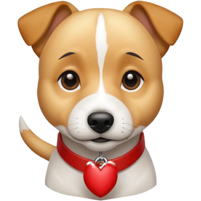 Mini jack russel terrier fully blonde dog  emoji