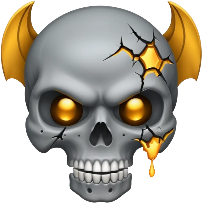 metal bat hitting skull emoji