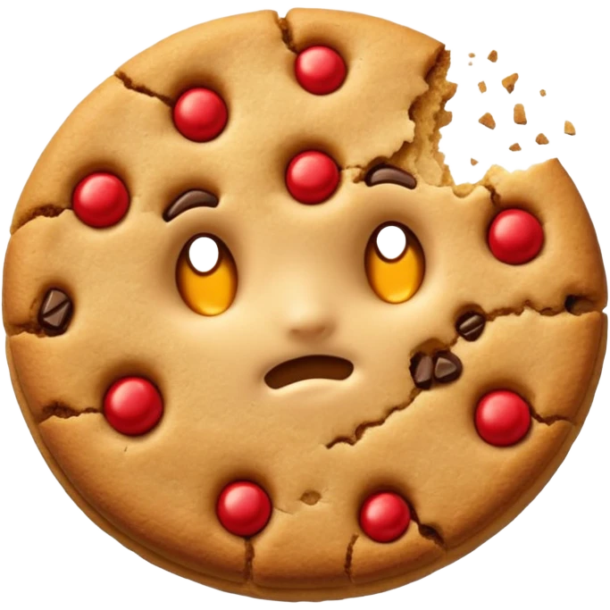 broken cookie emoji