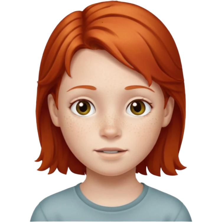 redhead kid with unique face features  emoji