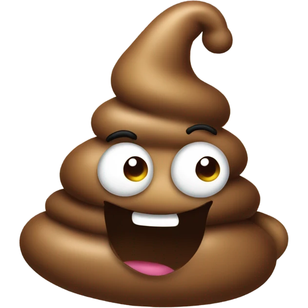 Poop pile wearing a hat emoji