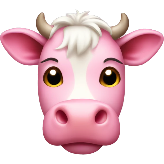 cute pink cow emoji
