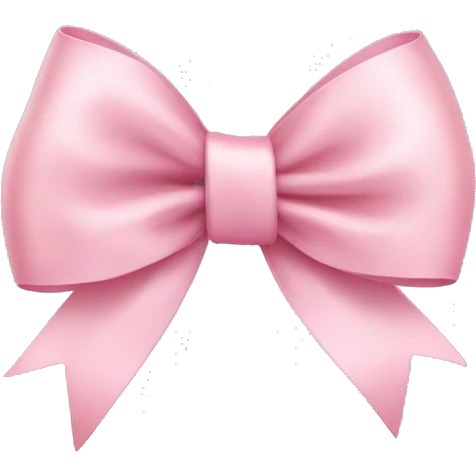 light pink ribbon bow emoji