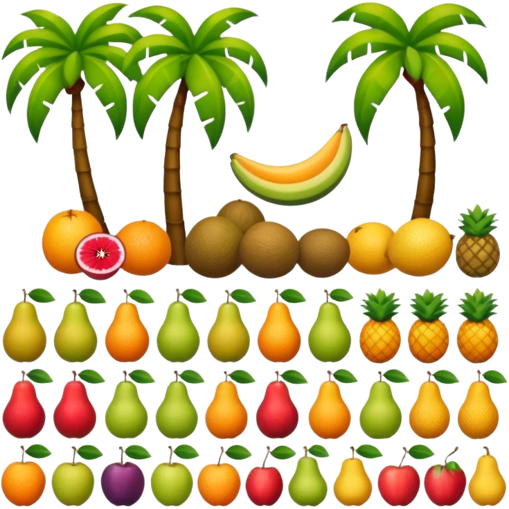 tropical jungle fruit landscape emoji
