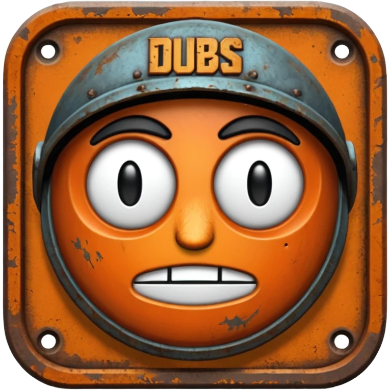 Create a Discord server icon that displays the name DUBS based on the Rust video game. emoji
