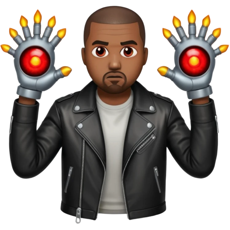 kanye west fighting evil ai robot emoji