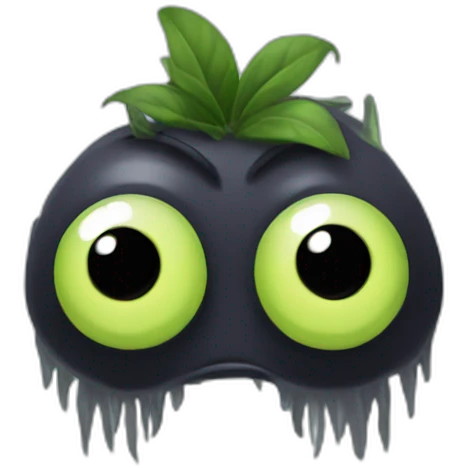Black seed with tree eyes pvz emoji