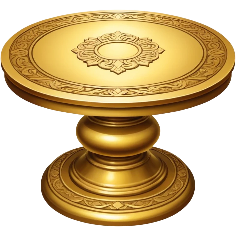 ancient big gold round meeting table emoji