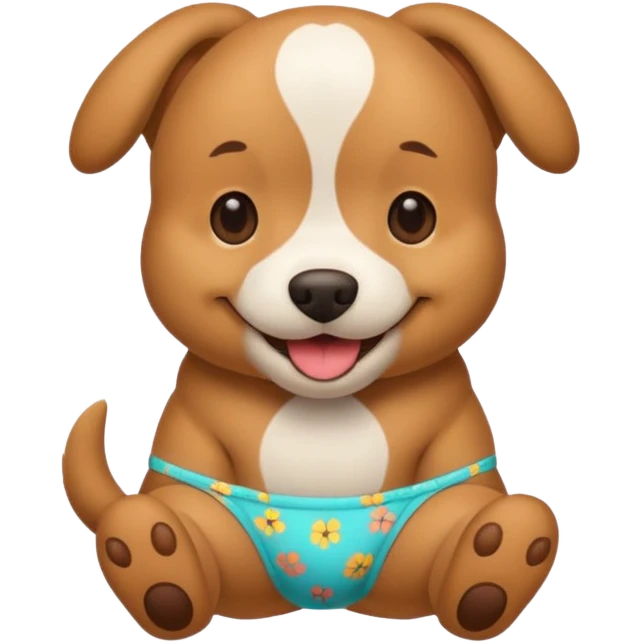 Dog selling underwear  emoji