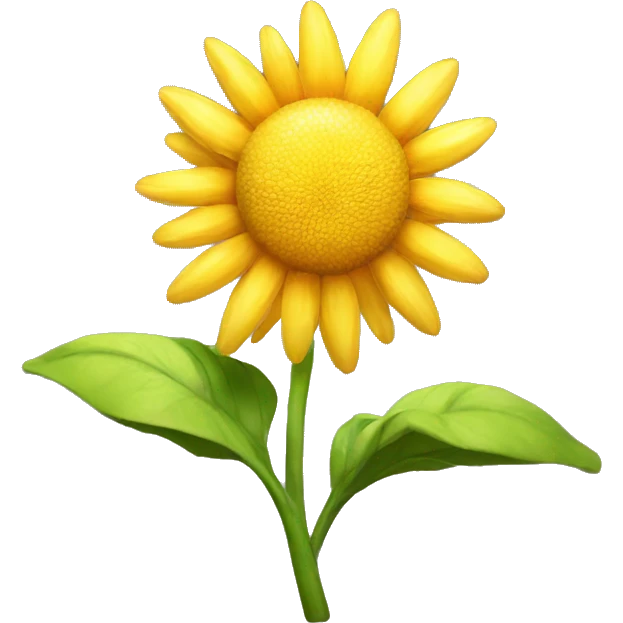 A flower in the sun with thunder emoji