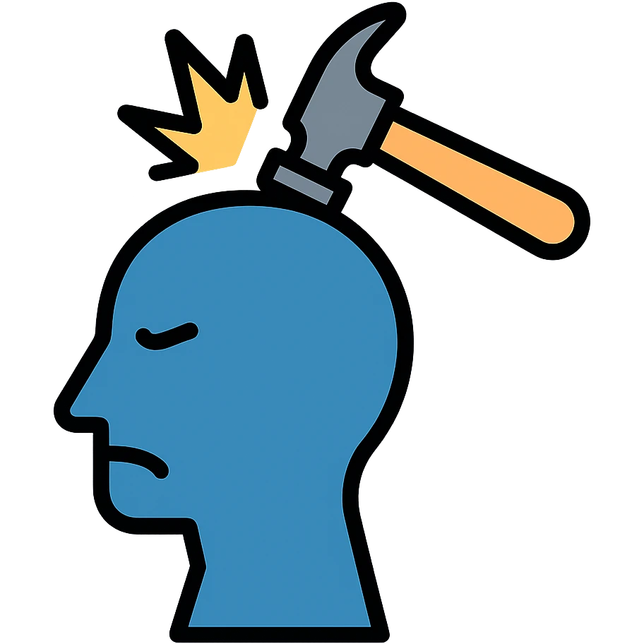 head being hit by a hammer colored icon emoji