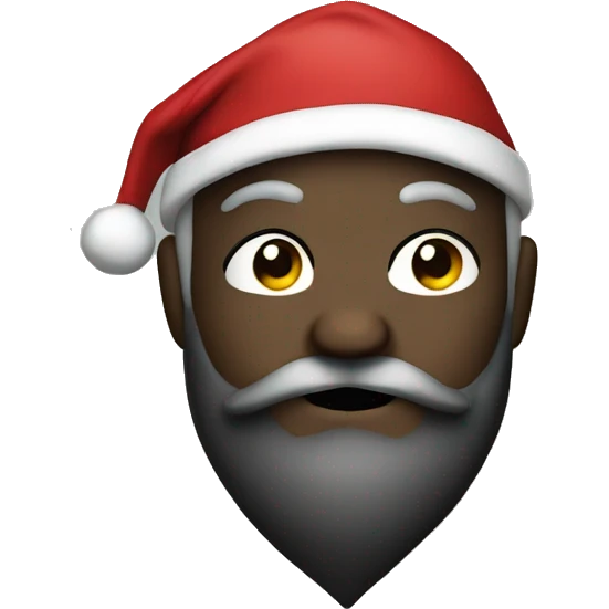 Santa wearing all black like a ninja emoji