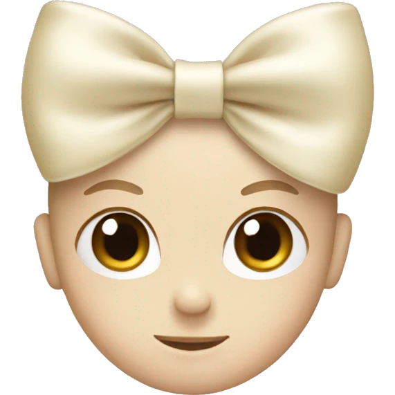 Cream bow emoji