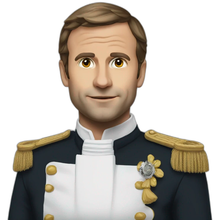 Macron en pls emoji