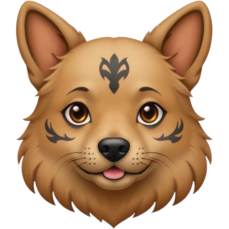 dog with face tattoos emoji