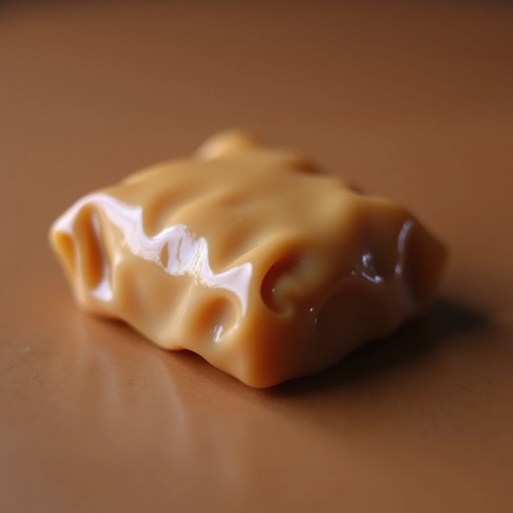 realistic wrapped caramel, photorealistic style emoji