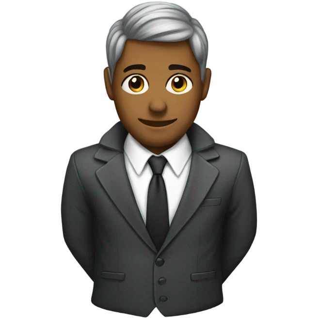 Hoodie suit and tie emoji
