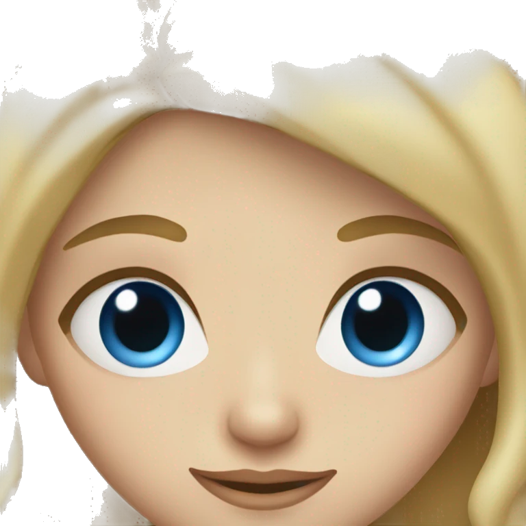 blonde girl with blue eyes emoji
