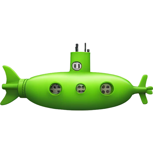 submarine with a lime emoji