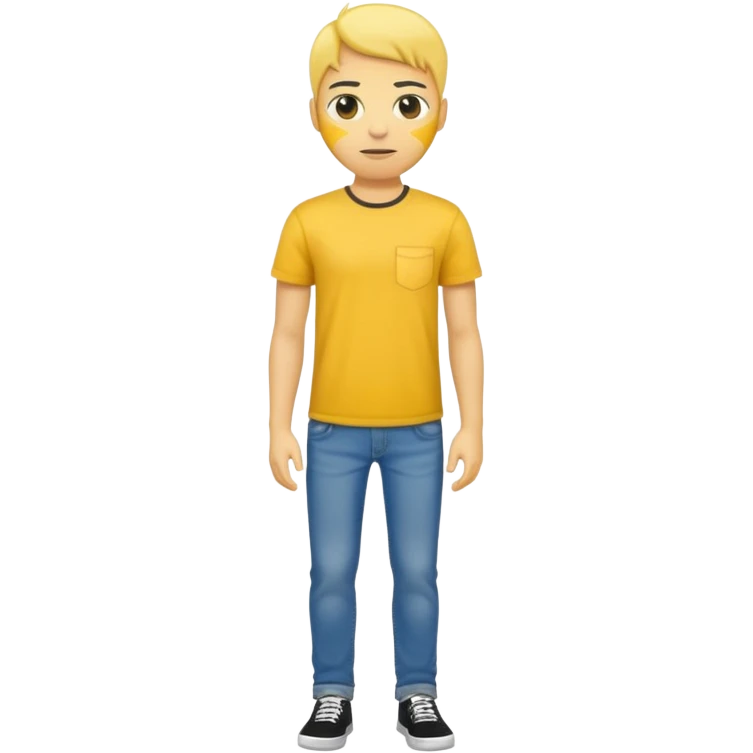 Star with a human full body yellow skin emoji