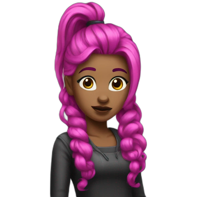 Black ponk emoji