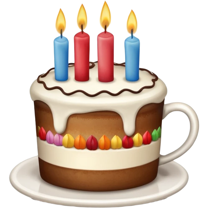 Coffee and happy birthday  emoji