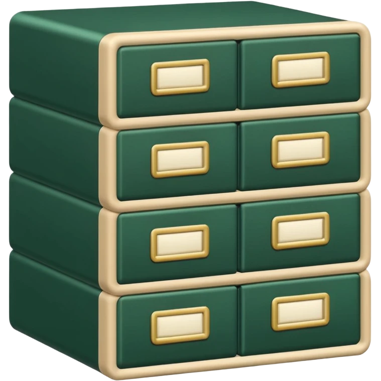 dark green open case with light beige bills emoji