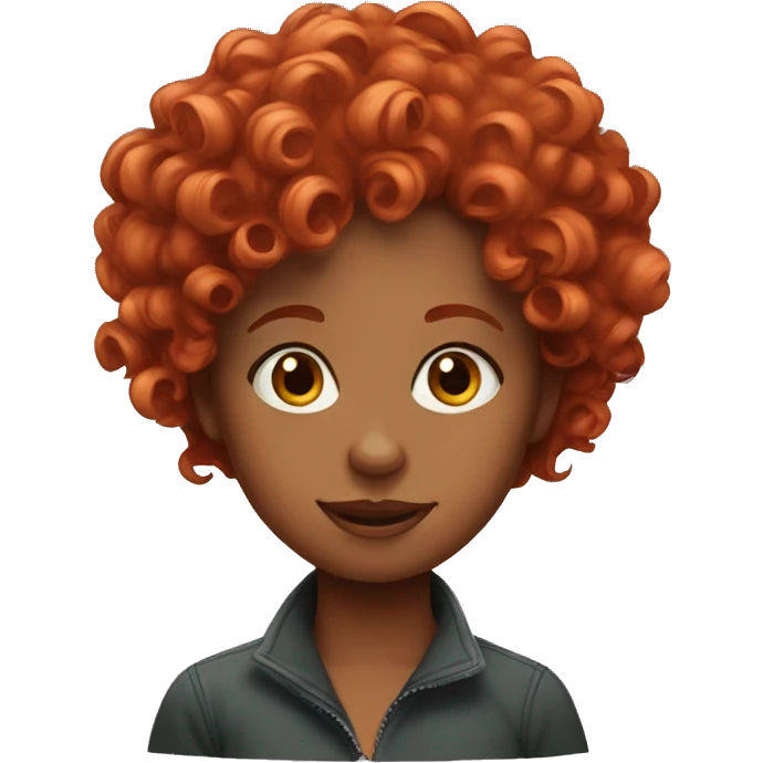 Curly red hair girl emoji