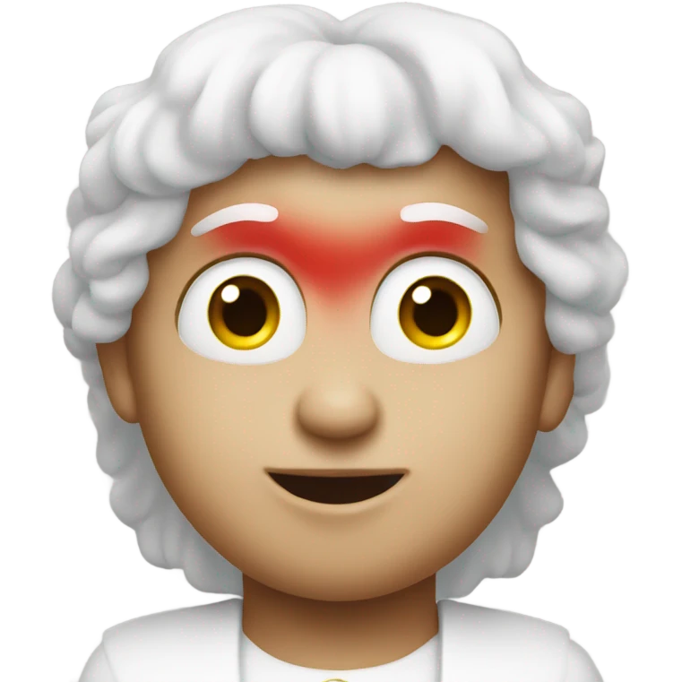 Angel with red face emoji