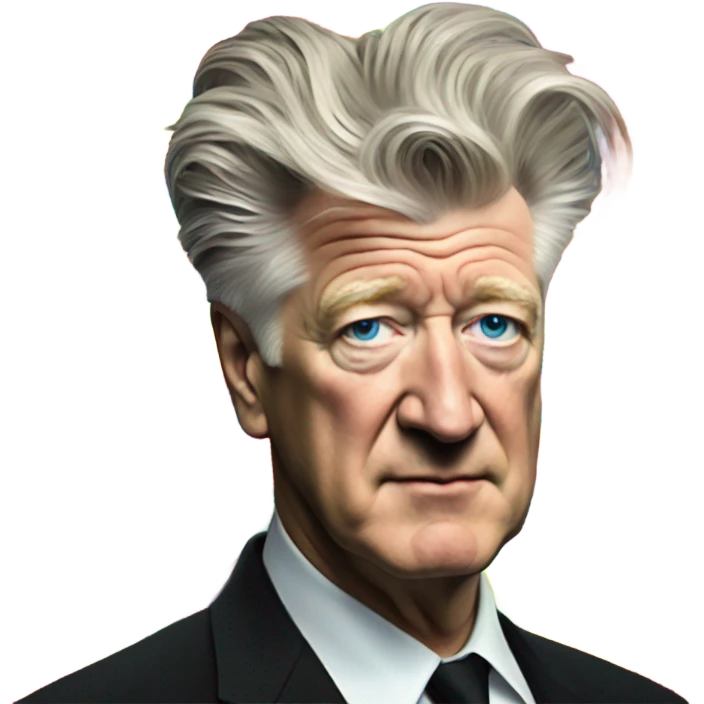 david lynch portrait in rainbow colors emoji
