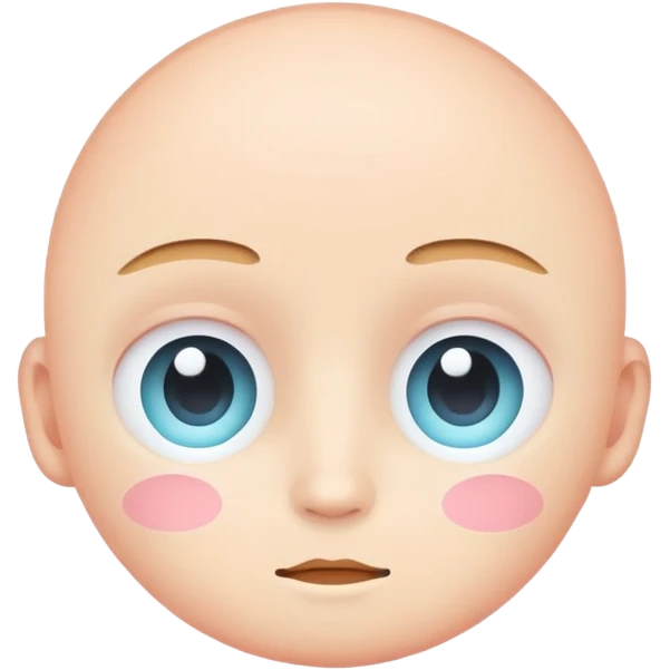Character with round head and a single eye made with soft pastel colours emoji