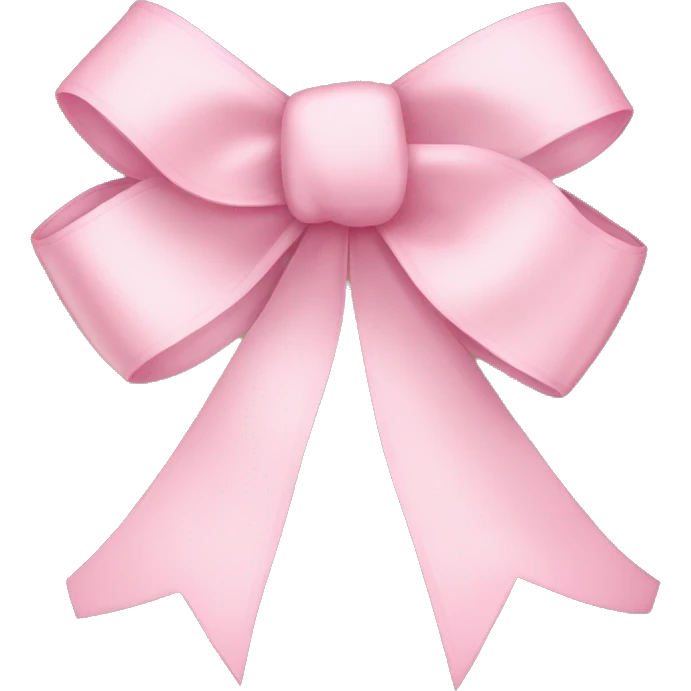 light pink ribbon bow emoji
