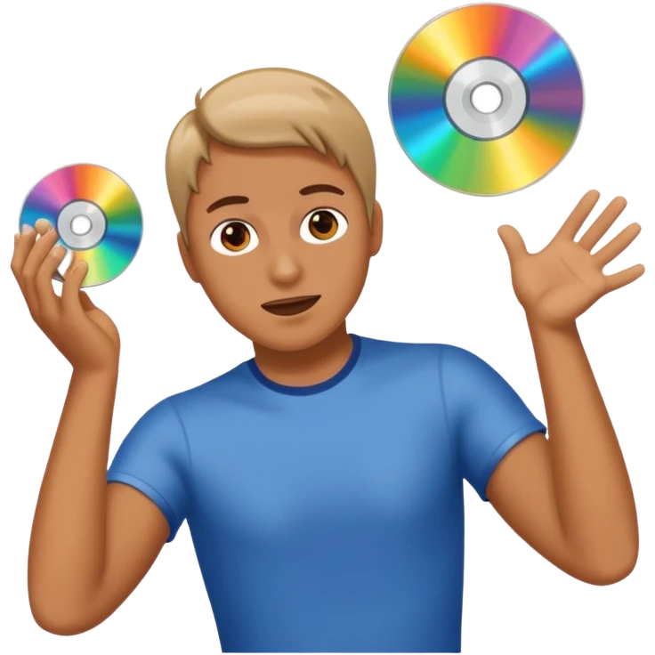 Person throwing a cd emoji