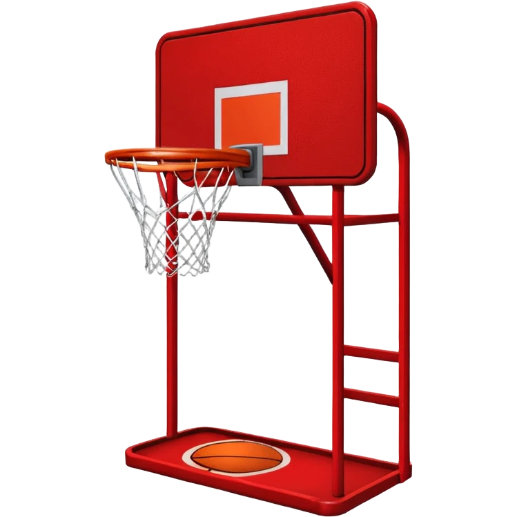 red basketball rack emoji