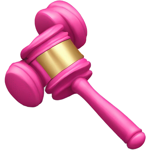 gavel but pink emoji